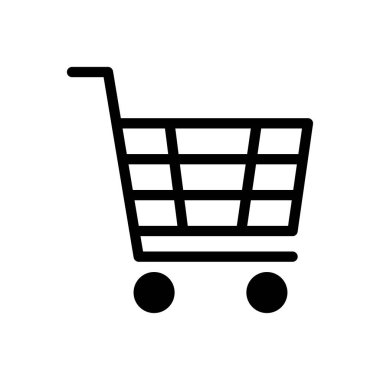 Alışveriş vektörü simgesi düz simgesi