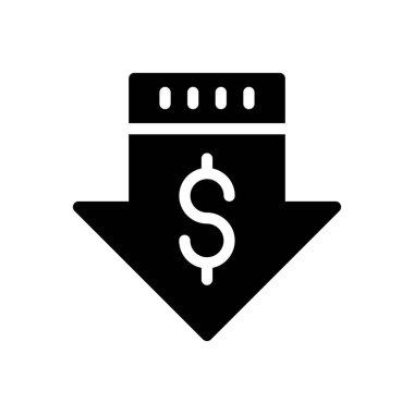 Dolar vektör sembolü düz simge