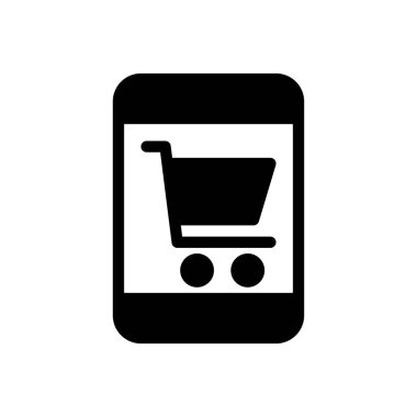 Alışveriş vektörü simgesi düz simgesi