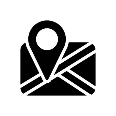 GPS vektör düz simgesi