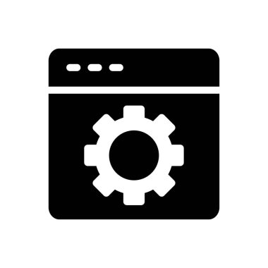 Web sayfası vektör simgesi düz simgesi