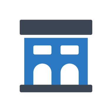 dükkan vektörü renk simgesi