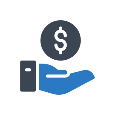 Dolar vektör renk simgesi