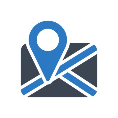 GPS vektör renk simgesi