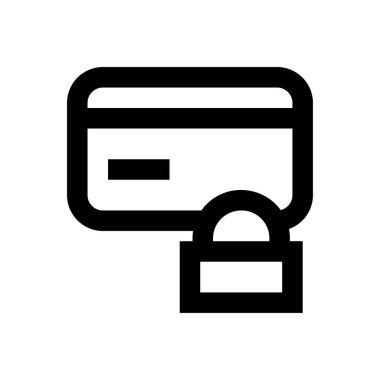 Güvenli vektör ince çizgi simgesi