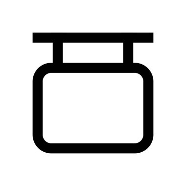 asma vektör ince çizgi simgesi