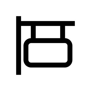 isim plakası vektör ince çizgi simgesi