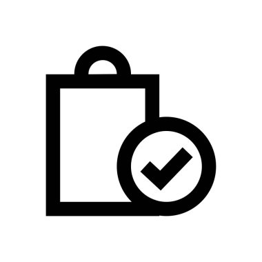 Alışveriş vektörü ince çizgi simgesi