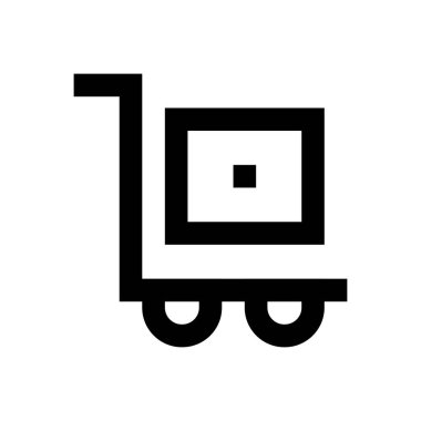 nakliye vektörü ince çizgi simgesi