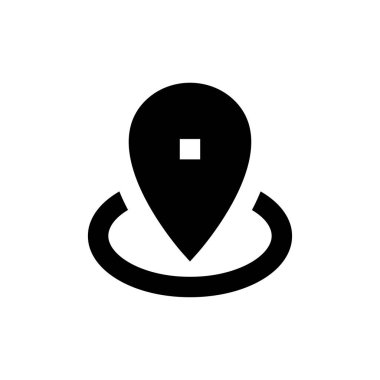 konum vektörü düz simge