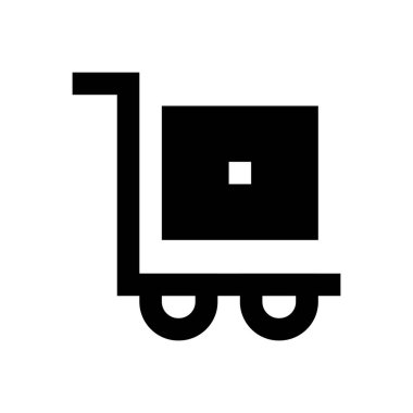 nakliye vektörü glyph düz simgesi