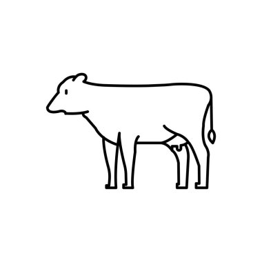 Bizon vektörü ince çizgi simgesi