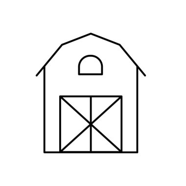 çiftlik vektörü ince çizgi simgesi