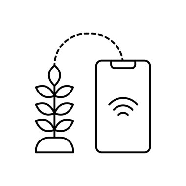 Kırpma vektörü ince çizgi simgesi