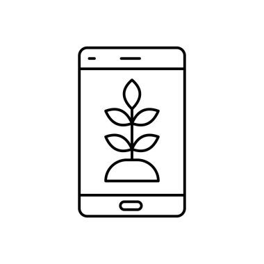 mobil vektör ince çizgi simgesi