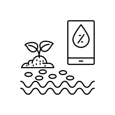 tarım vektörü ince çizgi simgesi