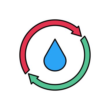 vektör düz renk simgesini bırak