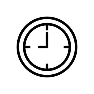 saat vektörü ince çizgi simgesi