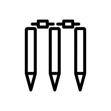 Kriket vektörü ince çizgi simgesi