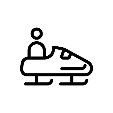 kayak vektörü ince çizgi simgesi