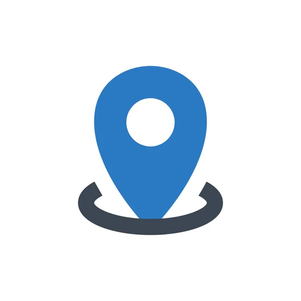 Gps Vector Glifo Icono Color — Vector de stock