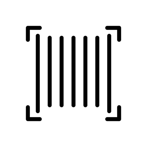 Barcode Vektor Thin Line Symbol — Stockvektor