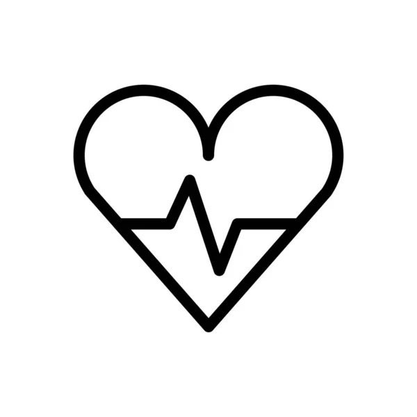 Heart Vector Thin Line Icon — Stock Vector