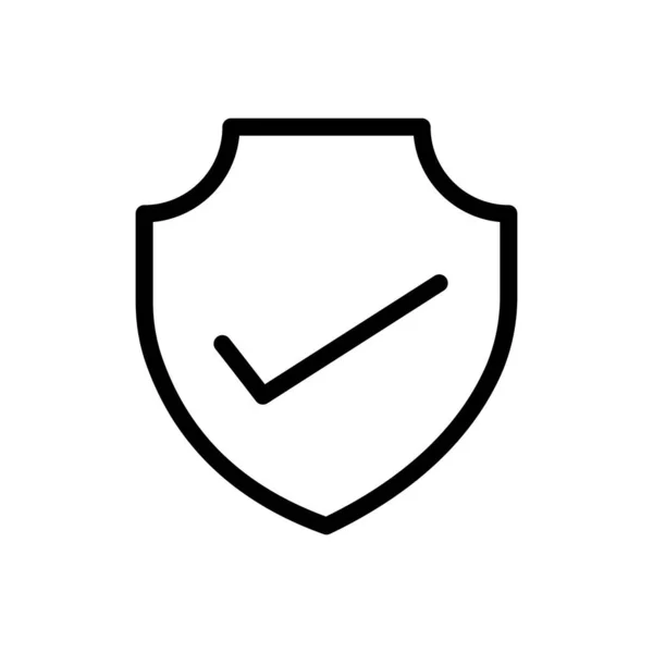 Vector Seguridad Icono Línea Delgada — Vector de stock