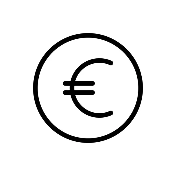 Moneda Vector Delgada Línea Icono — Archivo Imágenes Vectoriales