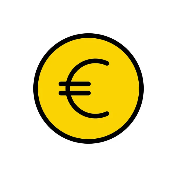 Coin Vecteur Plat Icône Couleur — Image vectorielle
