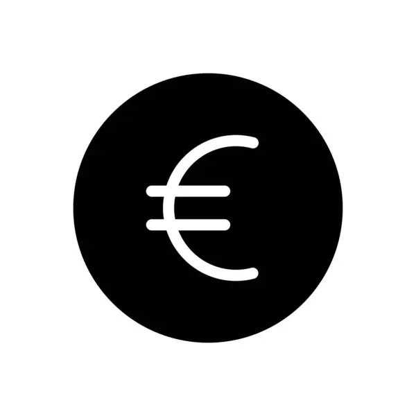 Münzvektor Glyphen Flaches Symbol — Stockvektor