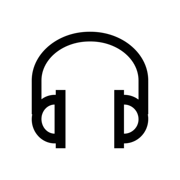 Headset Vektor Thin Line Symbol — Stockvektor