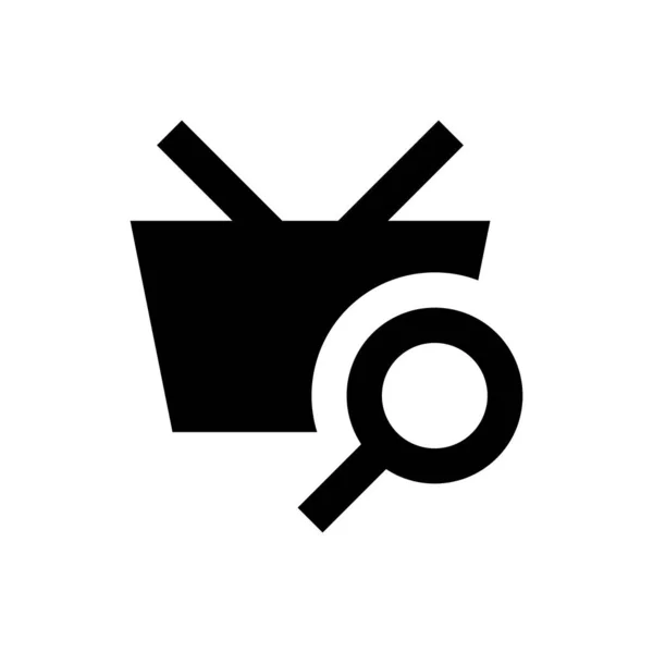 Shopping Vektor Glyphen Flaches Symbol — Stockvektor