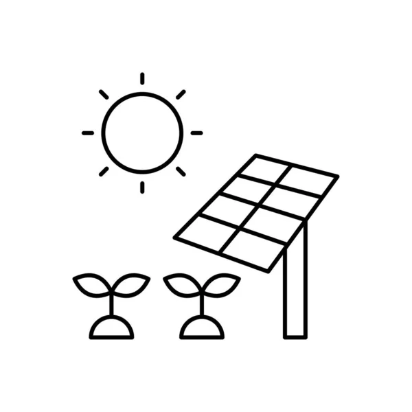 Planta Vector Delgada Línea Icono — Archivo Imágenes Vectoriales