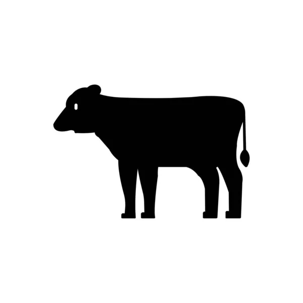 Büffelvektorglyphen Flaches Symbol — Stockvektor