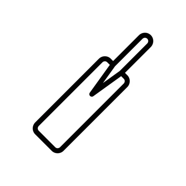 Cricket Vector Thin Line Icon — Stock Vector