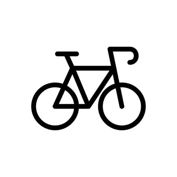 Fiets Vector Dunne Lijn Pictogram — Stockvector