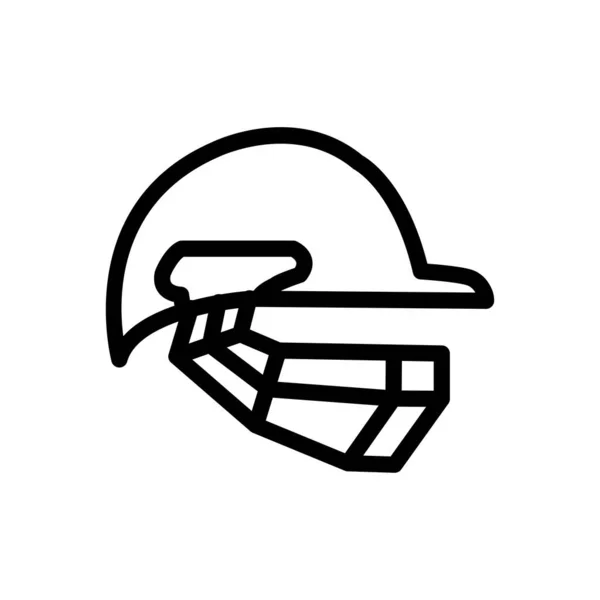 Cricket Vektor Thin Line Symbol — Stockvektor