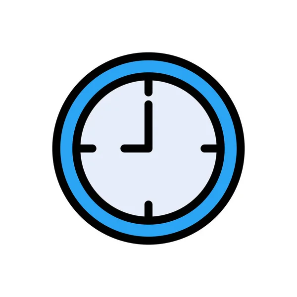 Reloj Vector Icono Color Plano — Archivo Imágenes Vectoriales