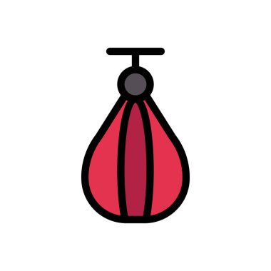 torba vektörü düz renk simgesi