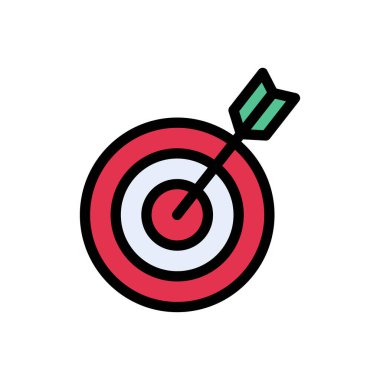 hedef vektör düz renk simgesi