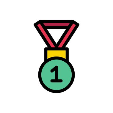 ödül vektörü düz renk simgesi