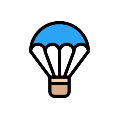 hava balonu vektör düz renk simgesi