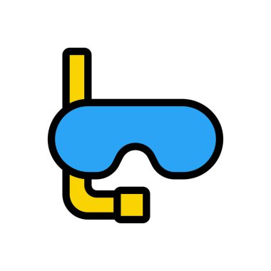 gözlük vektörü düz renk simgesi