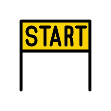 yarış vektörü düz renk simgesi