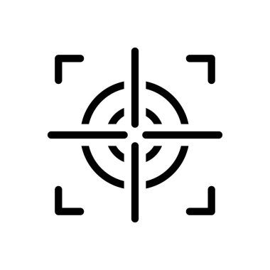 Odaklanma vektörü düz simgesi