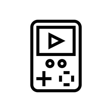 video vektörü ince çizgi simgesi