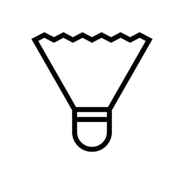 badminton vektör ince çizgi simgesi