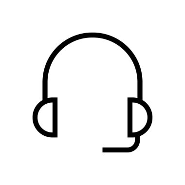 kulaklık vektörü ince çizgi simgesi