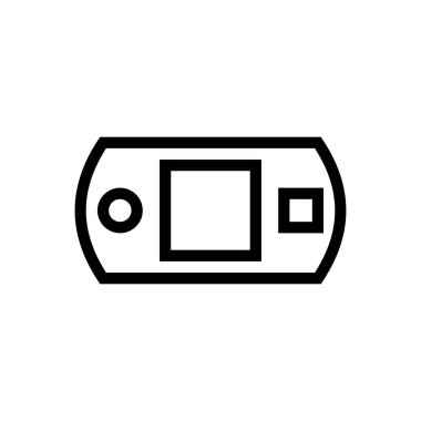 video vektörü ince çizgi simgesi